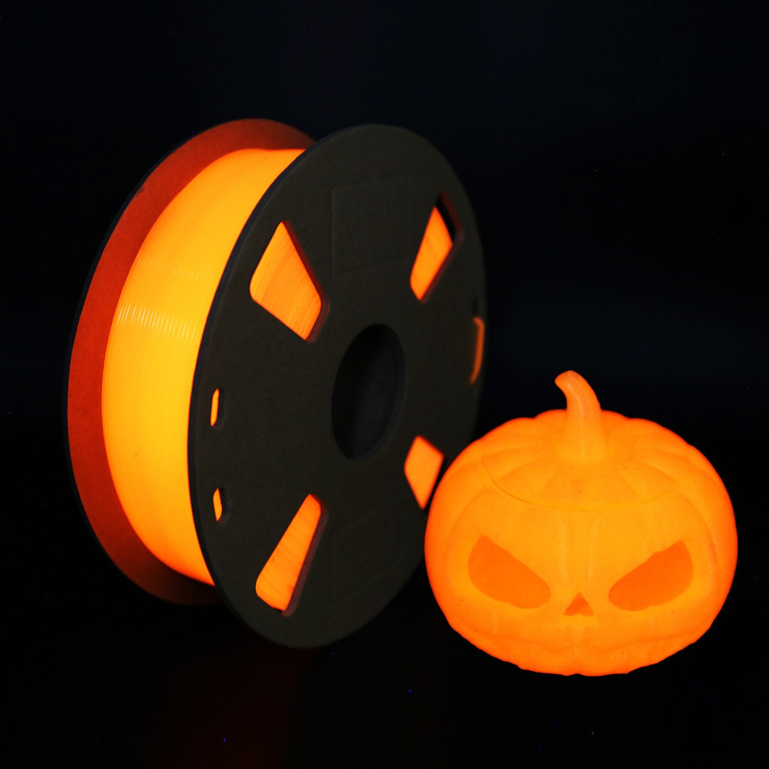 IWECOLOR 3D Printer Filament Luminous Orange Glow in The Dark PLA Fila