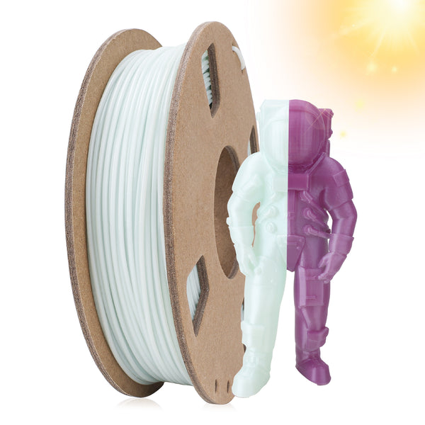 3D Printer Filament PLA UV Magic White Rose Ultraviolet Variation 1.75mm 250g IWECOLOR